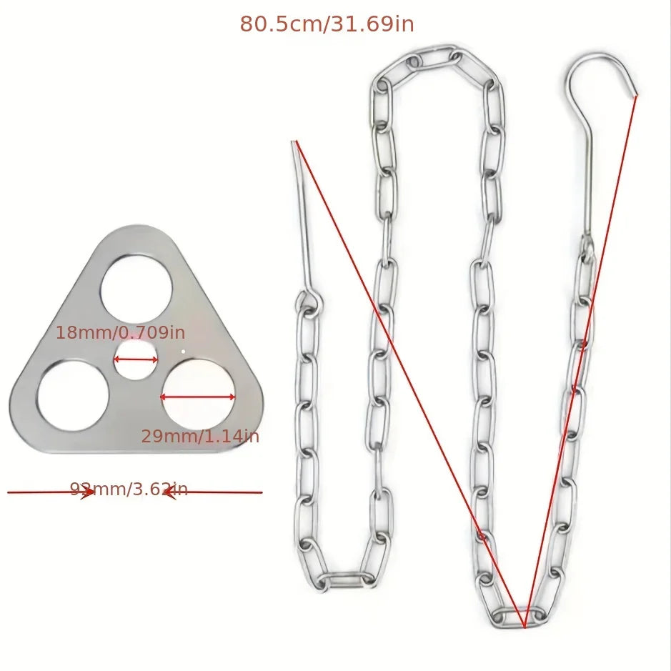 Portable Outdoor Barbecue Tripod Hanging Rack Campfire Cooking Set